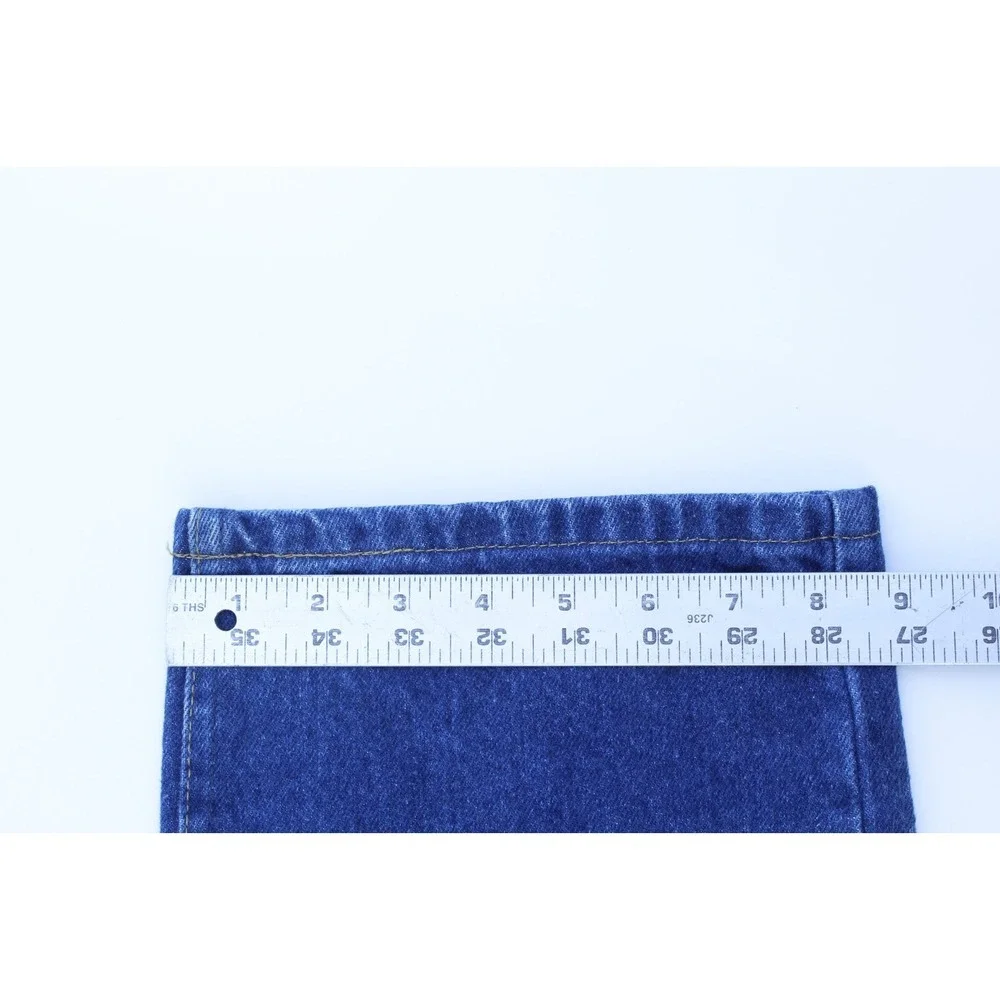 Vintage Lee Jeans Mens‎ 38x30 Dark Blue 100% Cotton Straight Leg Made In USA